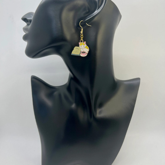 Cat Earrings - Book Lover Earrings - Librarian Earrings - Kitten Earrings - Picture 8 of 10